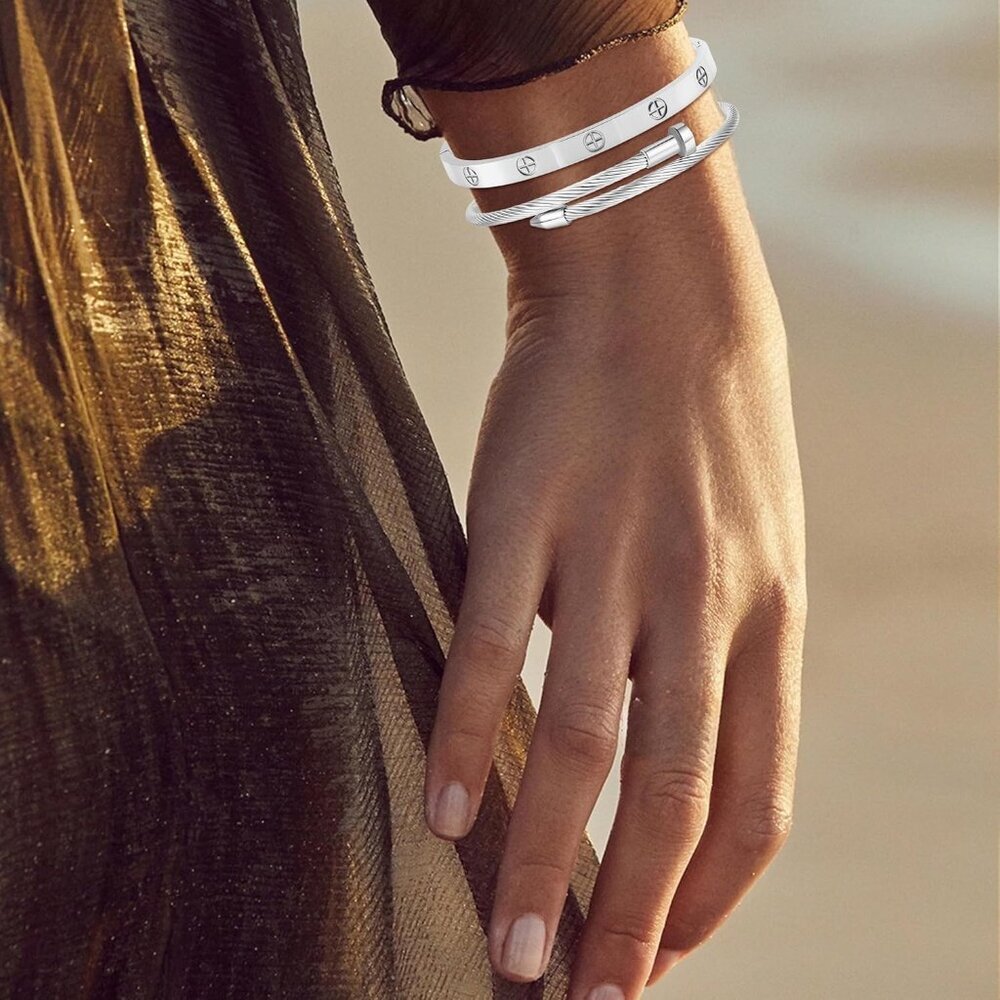 Fashionable Gold Stackable Bangles - Hypoallergen… - image 4